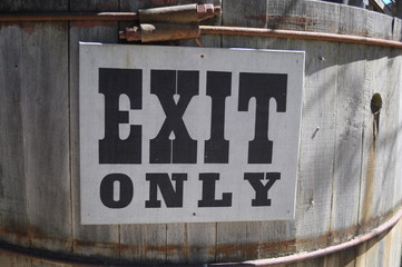 sign on wall EXIT
