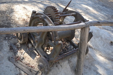 wheels of steam locomotive