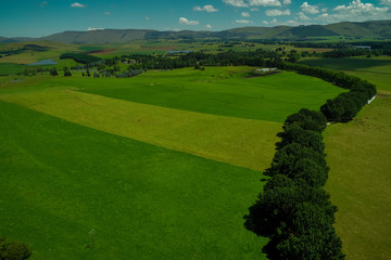 Arial view of farmland in South Africa
