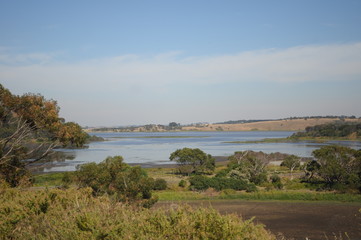 landscape with lake and sky