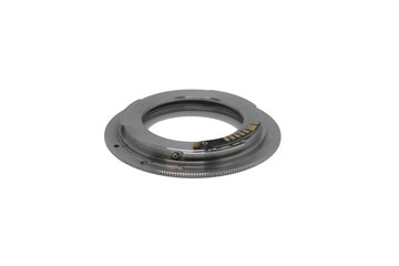 Ring adapter for the lens on a white background