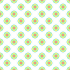 Multicolored circle pattern.