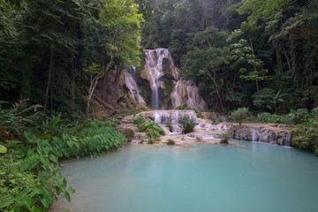 Fototapeta na wymiar Kuang Si Waterfall in Luang Prabang, Laos