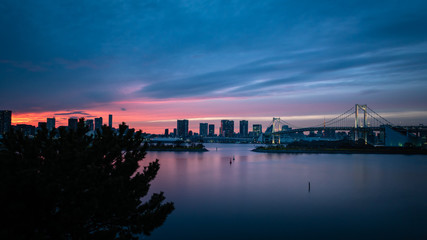 Sunset from Odaiba, Tokyo, Japan 