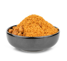 Sugar cane powder isolated on a White background
