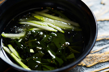Korean seaweed and cucumber soup © mnimage