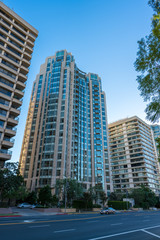 Modern Residential Apartment Building Facade in Los Angeles, California