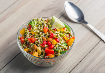 sprouted lentil salad