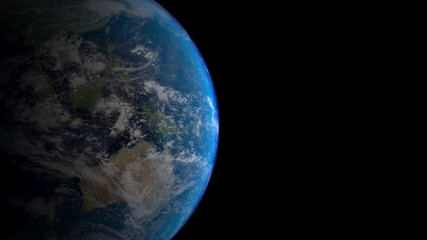 Planet Erde aus dem Weltraum, blauer Planet