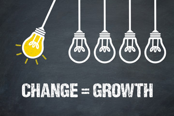 Change = Growth - obrazy, fototapety, plakaty