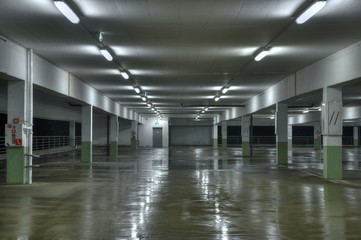 Empty parking lot