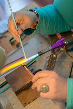 Glasperlenherstellung