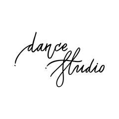 Hand drawn lettering. Ballet calligraphy. Hand made illustration.