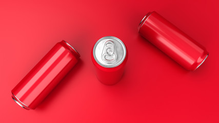 Aluminum Red Soda Can