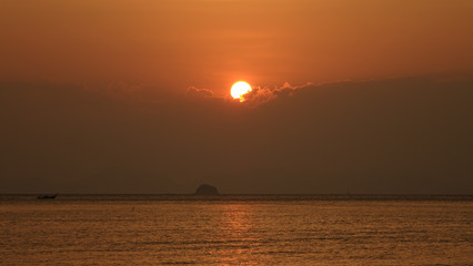 Tropical Ao Phra Nang Beach near Krabi, Thailand.