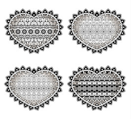 Heart with floral Mandala. Vintage decorative elements. Oriental pattern, vector illustration. Islam, Arabic, Indian, turkish, pakistan, chinese, ottoman motifs