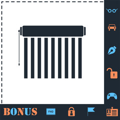 Jalousie icon flat