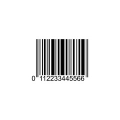Realistic bar code icon. A modern simple flat barcode. Marketing, the concept of the Internet. Fashionable vector sign of a market trademark for website design, mobile application. Bar code logo