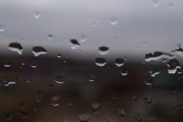 raindrops on the glass 