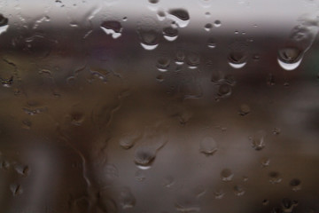 raindrops on the glass 