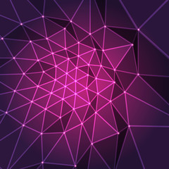 Abstract background wireframe polygonal 3d triangles shapes