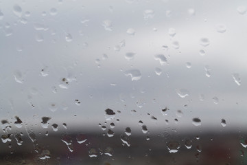 raindrops on the glass 