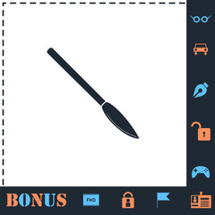 Scalpel icon flat
