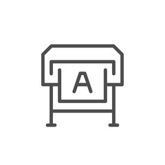 Large format printing line icon
