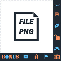 PNG File icon flat