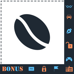 Coffee Bean icon flat