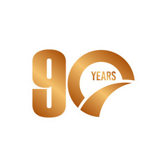 90 Year Anniversary Vector Template Design Illustration
