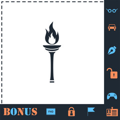 Torch icon flat