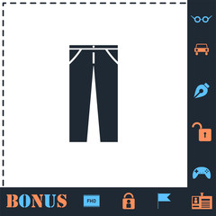 Jeans icon flat
