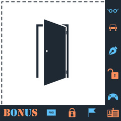 Door icon flat