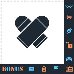 Obraz premium Bullet icon flat