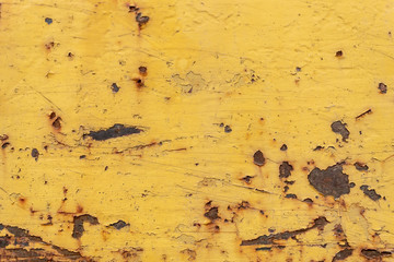 Yellow Painted Rusty Metal Texture