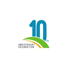 10 Year Anniversary Celebration Vector Template Design Illustration