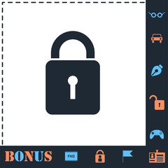 Lock icon flat