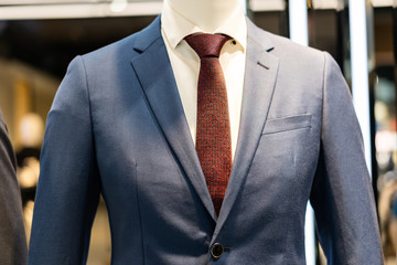 luxury suit in shopping mall