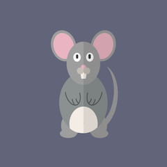 Flat design style animal avatar icon set. Vector illustration.