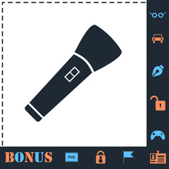 Flashlight icon flat