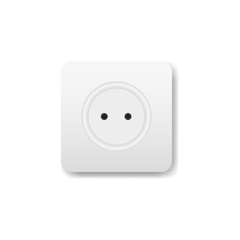 Square outlet with shadow on white background