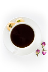 cup of tea with traditional arabic cookies. Barazik Ma’amol, GHRAYBEH