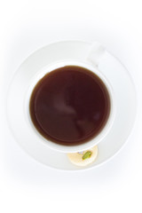 cup of tea with traditional arabic cookies. Barazik Ma&rsquo;amol, GHRAYBEH