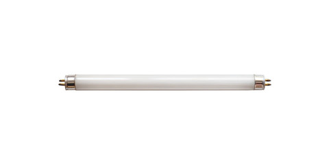 White fluorescent lamp isolated on white background. Fluorescent tube - 259765879
