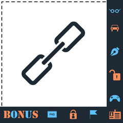 Chain icon flat