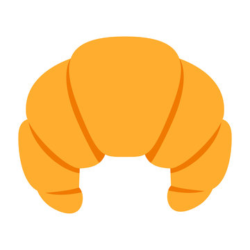 recommend clip art: Cartoon Croisant Icon Isolated On White Background