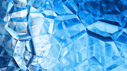 Blue and White Abstract Crystal Background