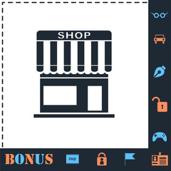 Shop icon flat