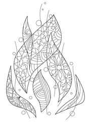 Zentangle stylized abstract forms for coloring. Hand Drawn lace vector illustration